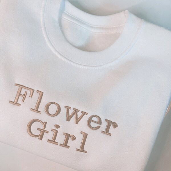 Page Boy Flower Girl Embroidered Sweater |Baby Toddler Kids Sweatshirts |Birthday Wedding Gift Boys Girls Unisex Jumper