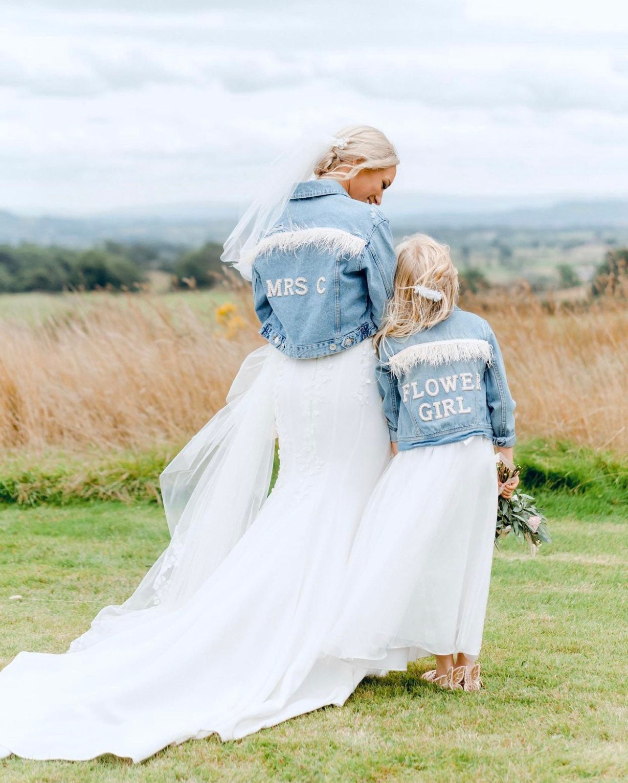 denim wedding dress