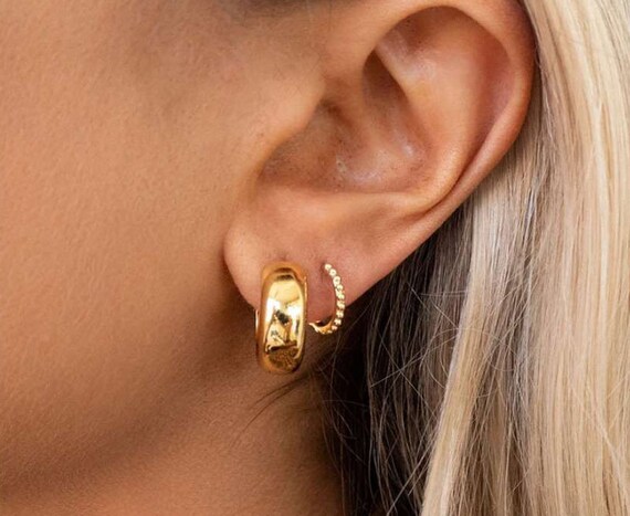 Bold Huggie Hoop Earrings Etsy Australia