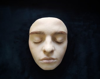 Mask, silicone realistic face. For makeup training.