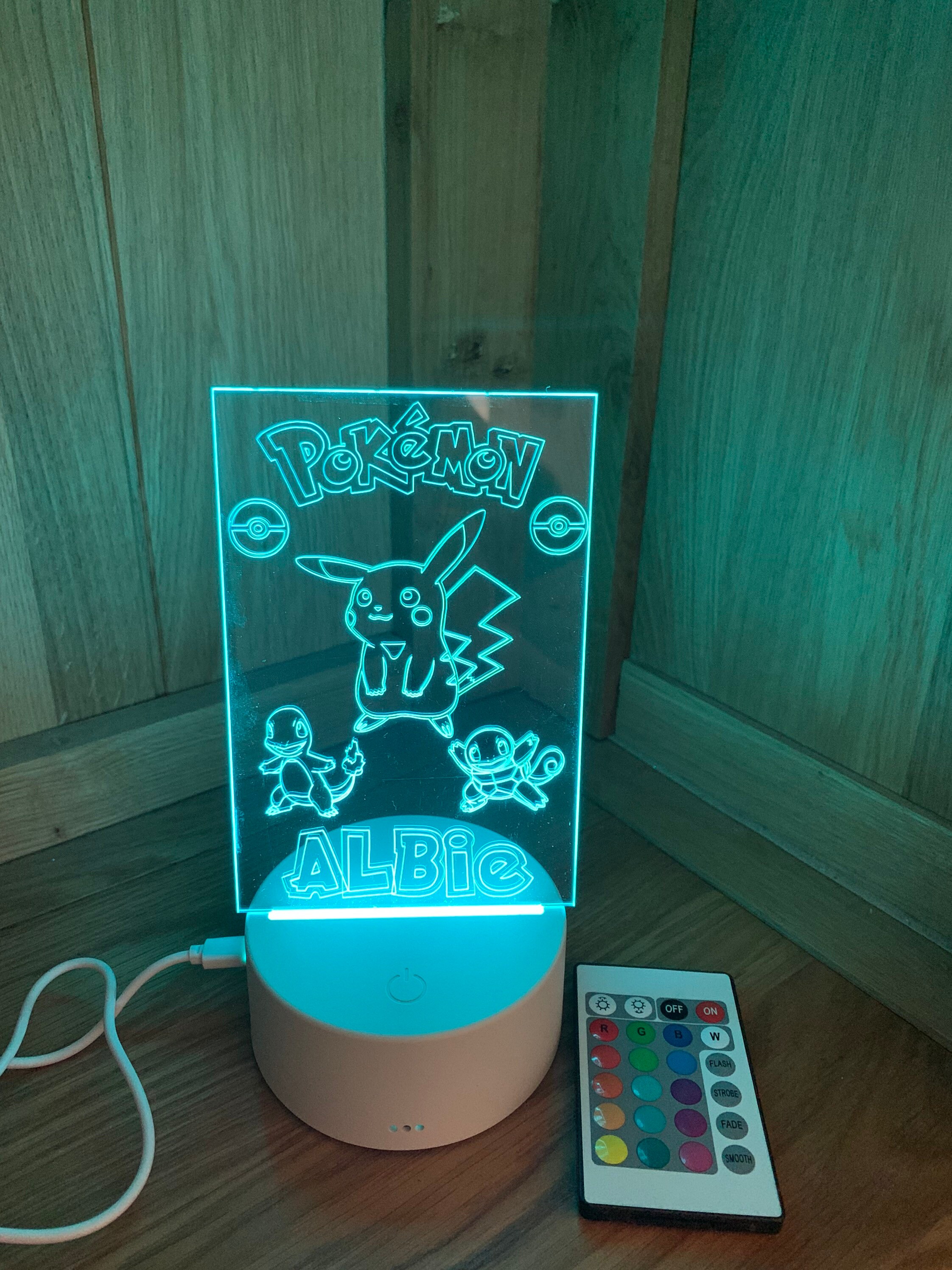 POKEMON Themed LED Night Light Personalised Perfect Etsy