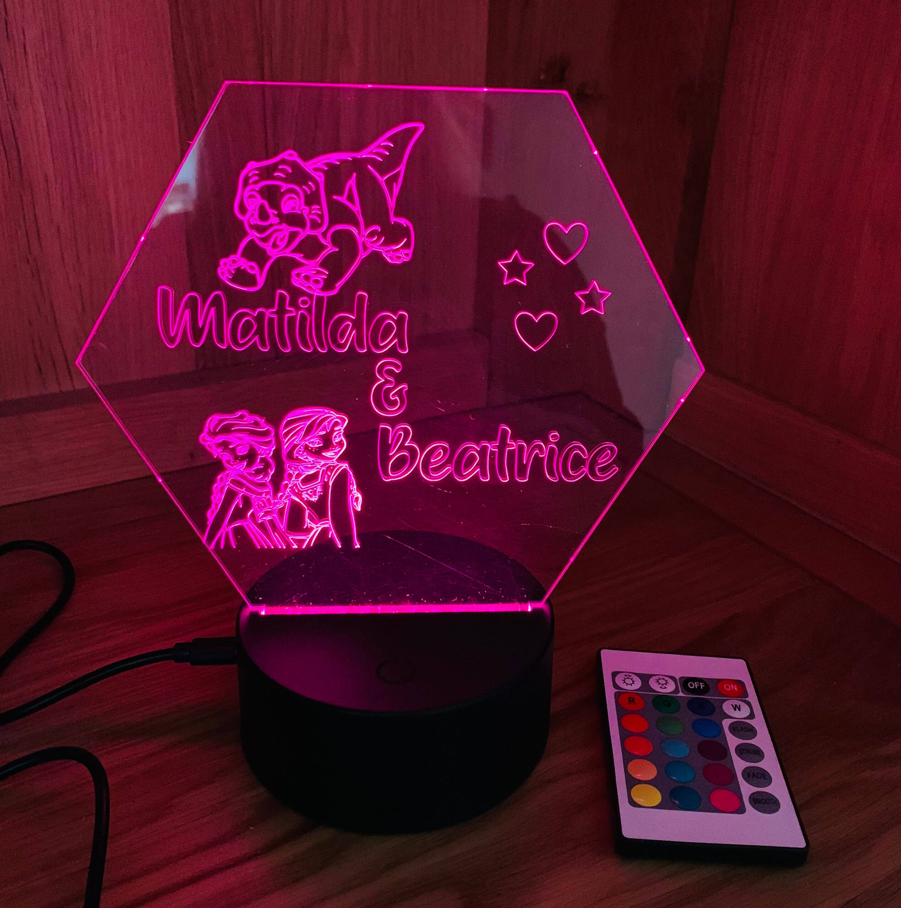 Girls design LED Night Light Personalised Perfect addition Etsy