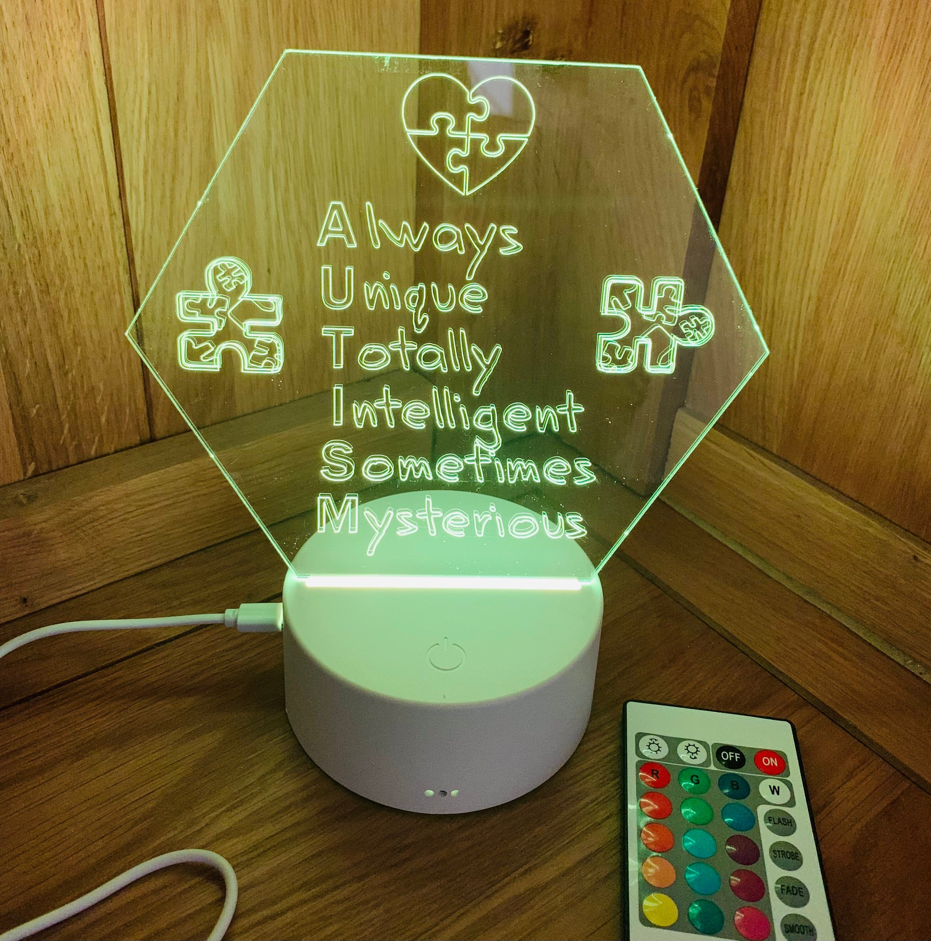 Celebrating Autism LED Night Light Personalised Perfect Etsy