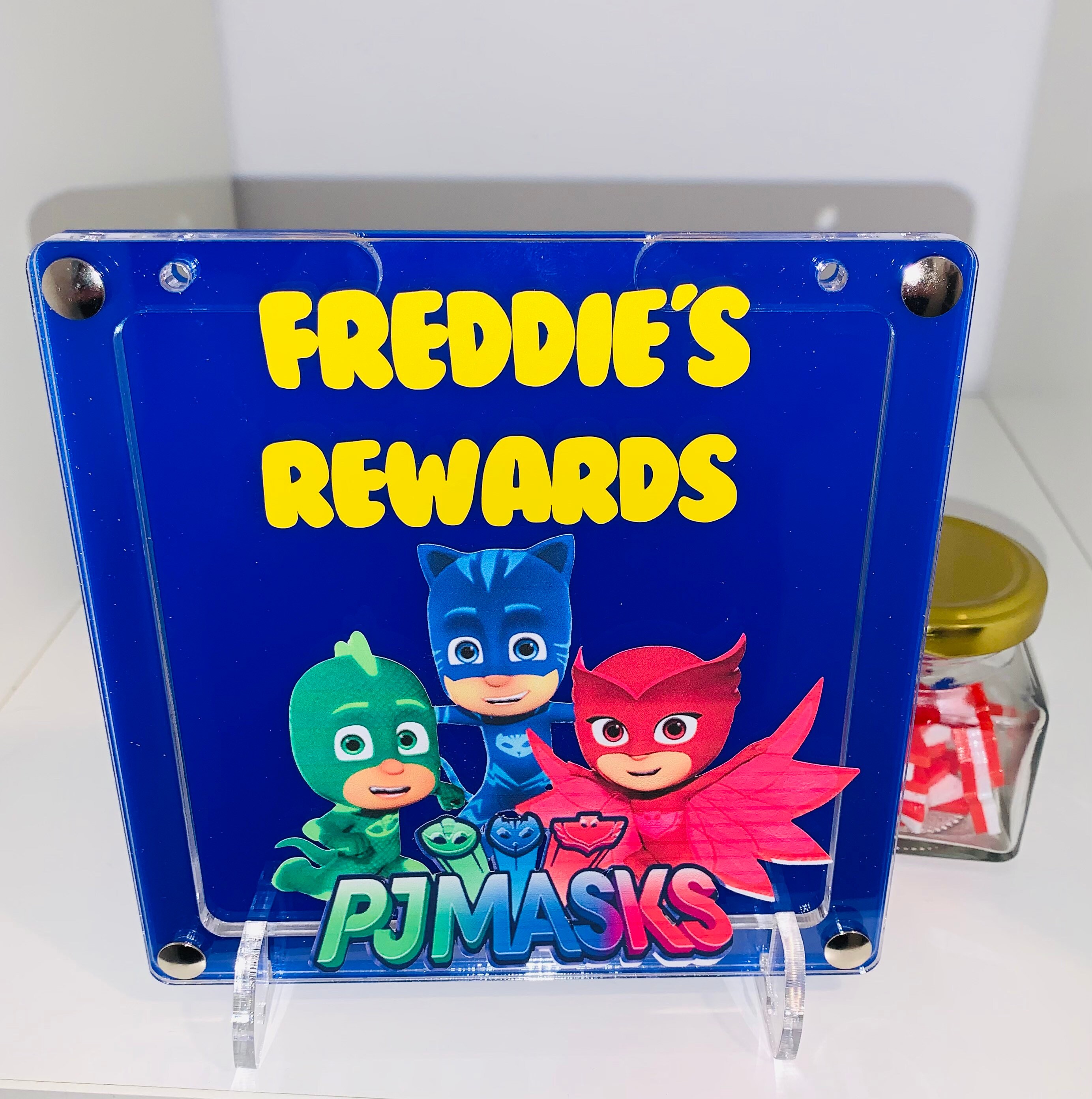 PJ Masks Design Personalised Reward Chart/Jar Square | Etsy