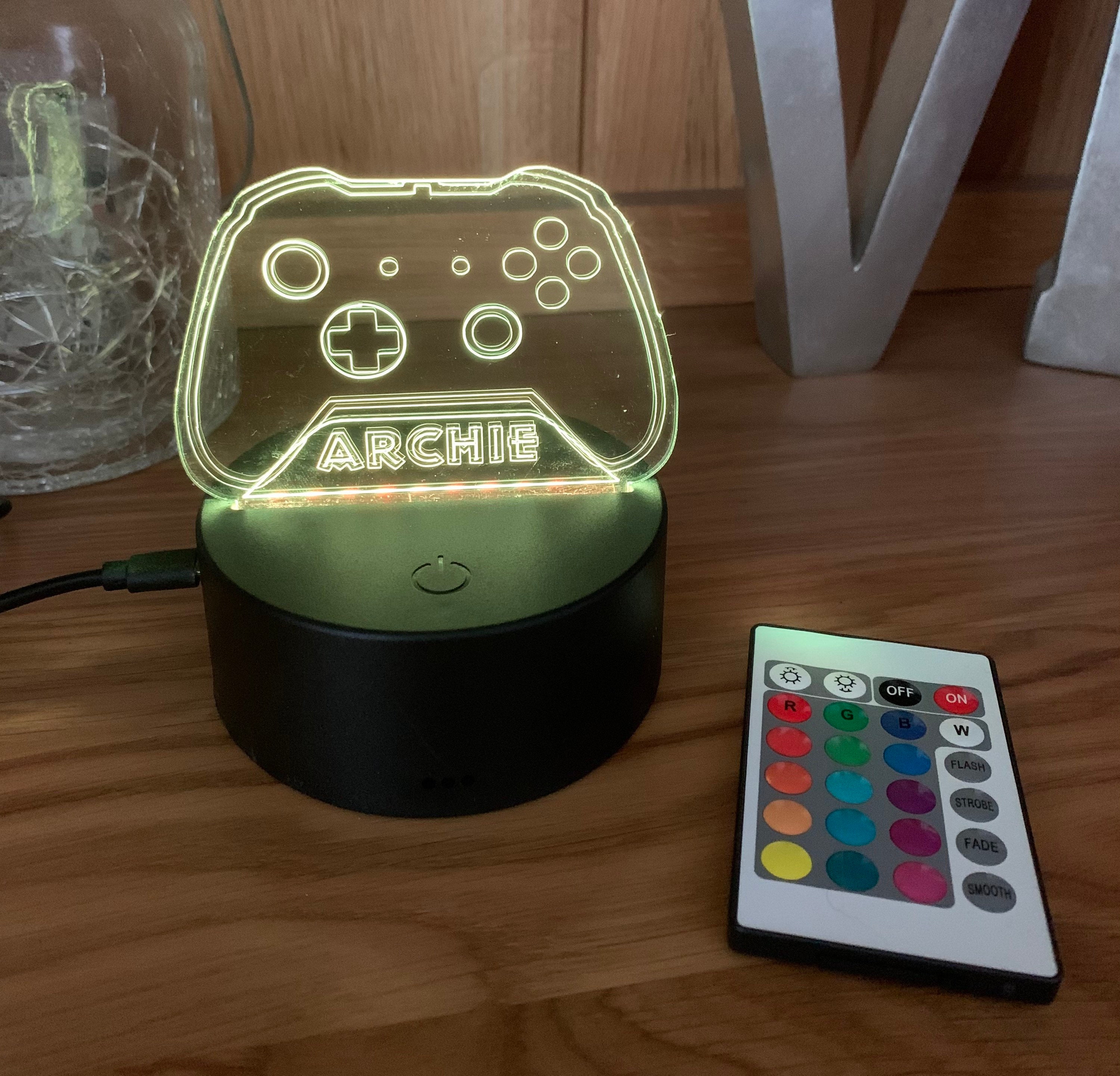 Gaming Controller LED Night Light Personalised Perfect Etsy