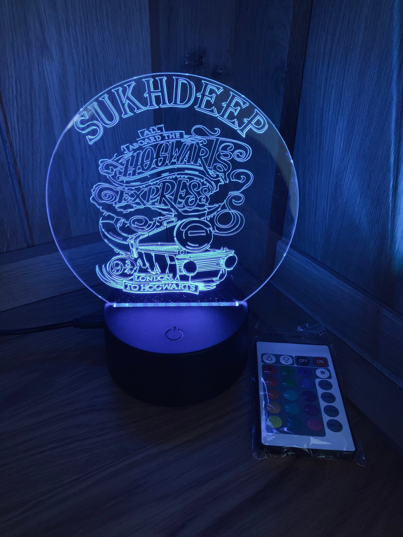 Harry Potter Themed LED Night Light Personalised Perfect Etsy