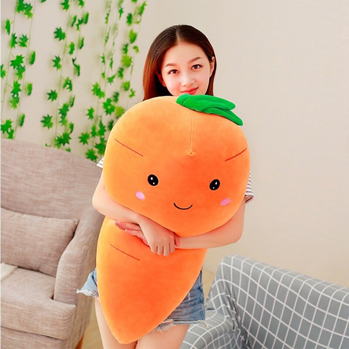 Carrot Plush Carrot Stuffed Animal Carrot Plushie Kawaii | Etsy