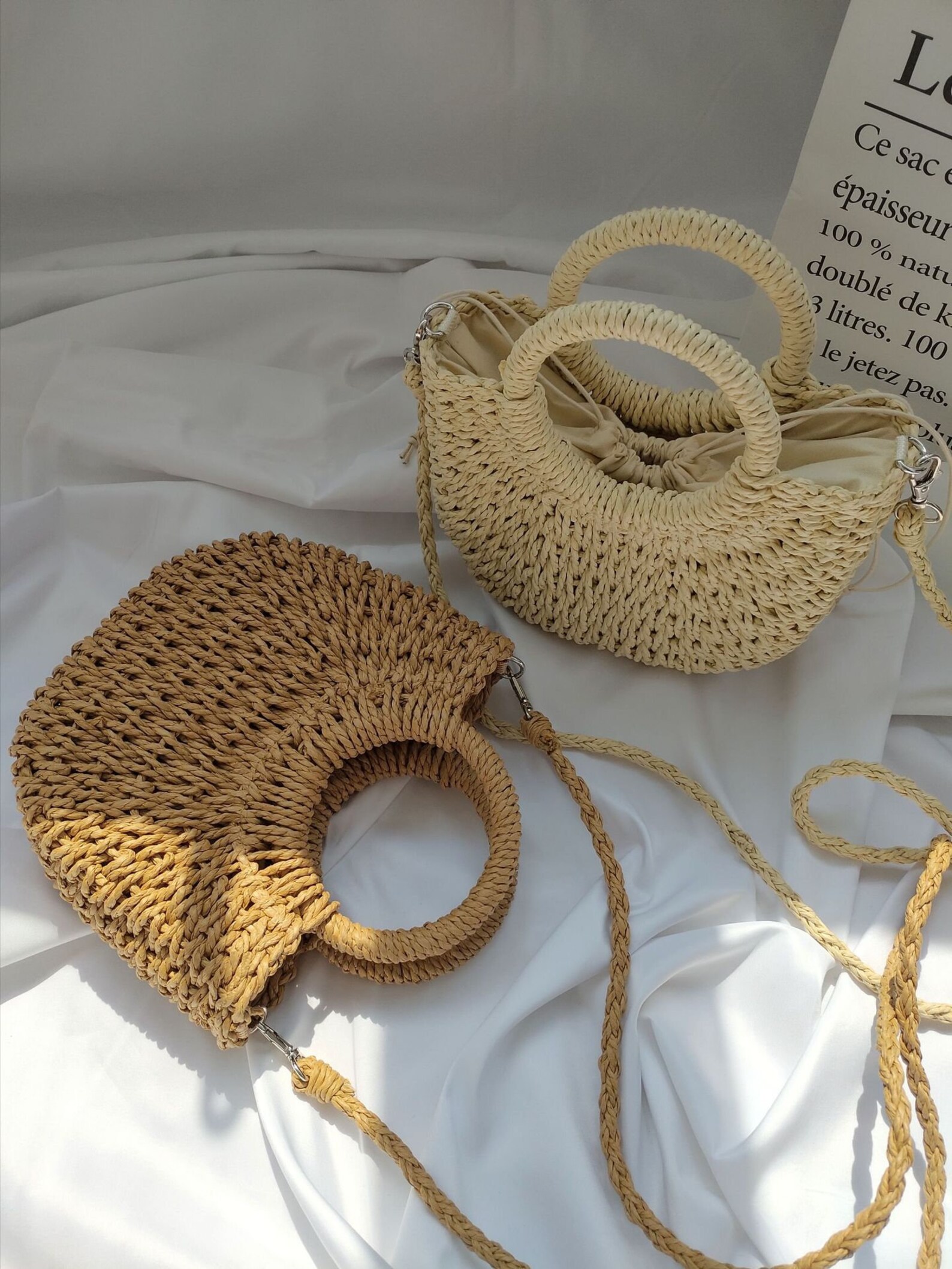 Small Straw Bucket Bags Straw Purse Crossbody Bag Shoulder Etsy