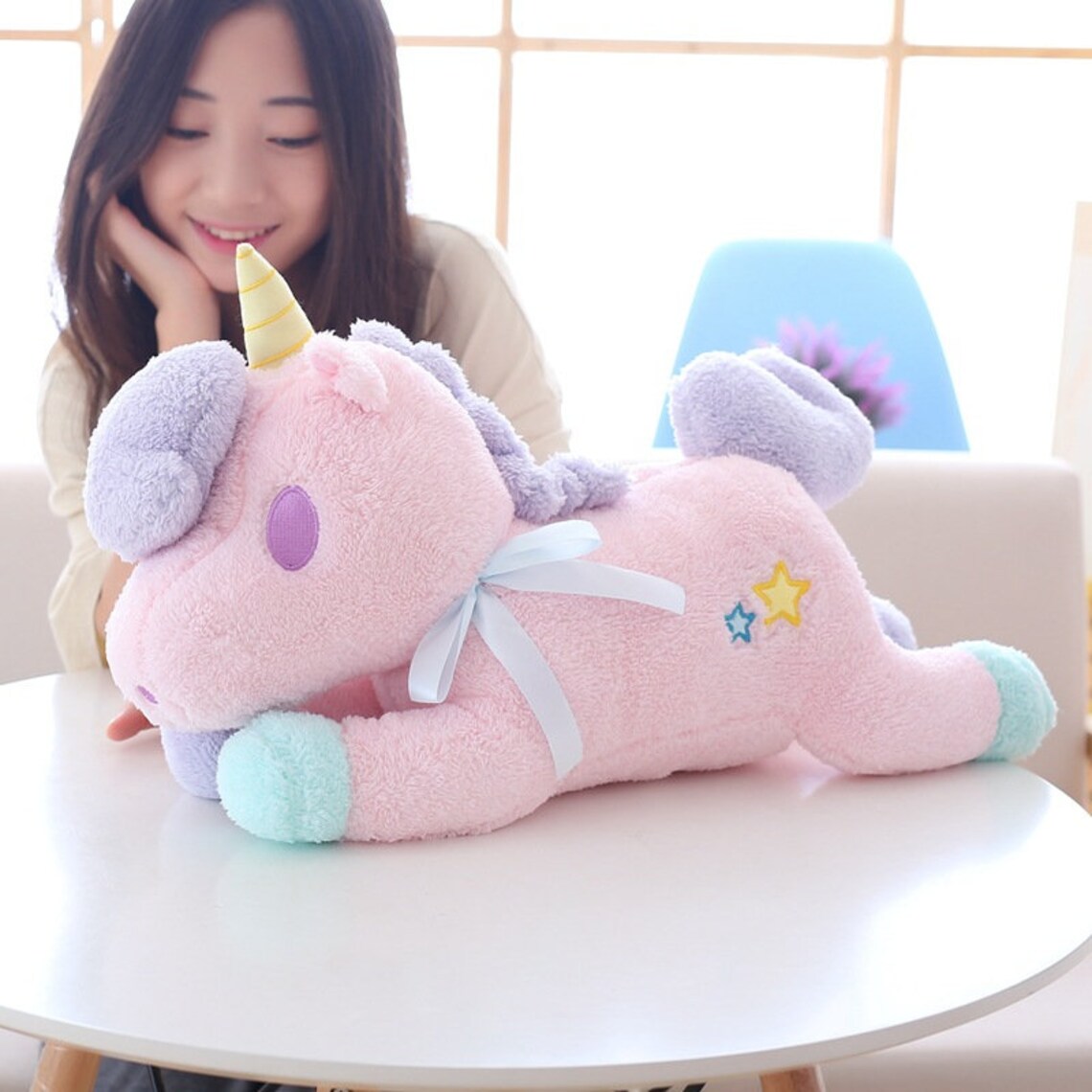 Unicorn Stuffed Animal Unicorn Plush Cute Plushie Kawaii Etsy