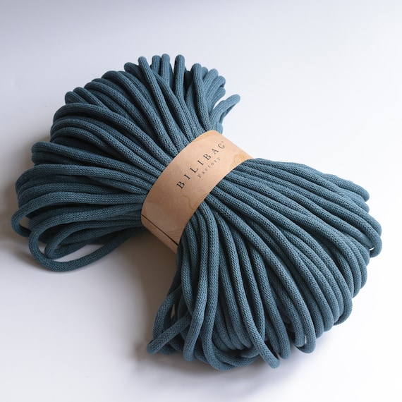 Blue Teal Bilibag Factory Braided Cotton Cord 9mm MADE IN UK 100m Cord Crochet Cord Knitting Braided Cord Cotton Rope Cotton Yarn Etsy Ireland