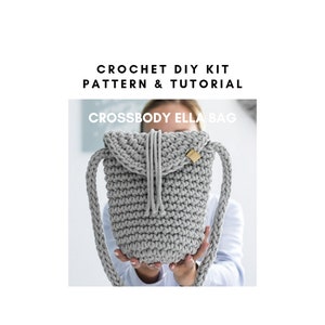 Crochet DIY KIT, Pattern and Tutorial, Ella Crossbody Bag, Bilibag Factory, partially digital product, Perfect Gift