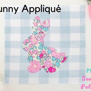 Bunny Applique Template: Easter Sewing Pattern (PDF Pattern)