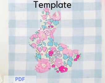 Bunny Applique Template: Easter Sewing Pattern (PDF Pattern)