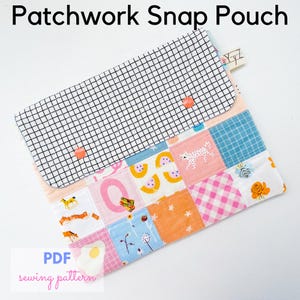 Cartamodello per pochette patchwork con bottoni a pressione: adatto ai principianti (cartamodello in PDF)