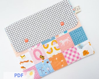Patchwork Snap Pouch Schnittmuster: Anfängerfreundlich (PDF-Muster)