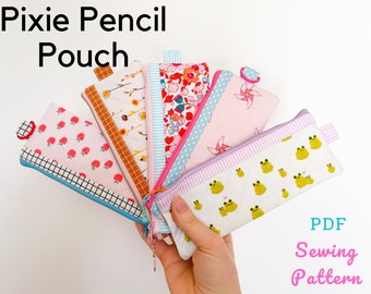 Pixie Pencil Pouch - Zipper Pouch/Pencil Case PDF Sewing Pattern