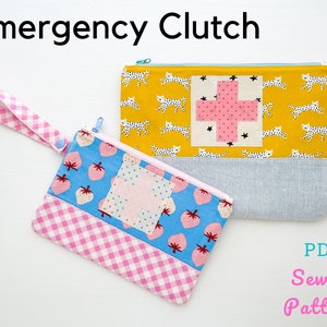 Patrón de costura para bolsa de emergencia con cremallera (PDF) y bolsa de primeros auxilios