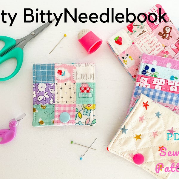 Itty Bitty NeedleBook- PDF Pattern für kleines Nadelbuch mit Snap Closure