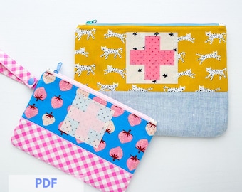 Emergency Clutch - PDF Zipper Pouch Sewing Pattern, First Aid Pouch