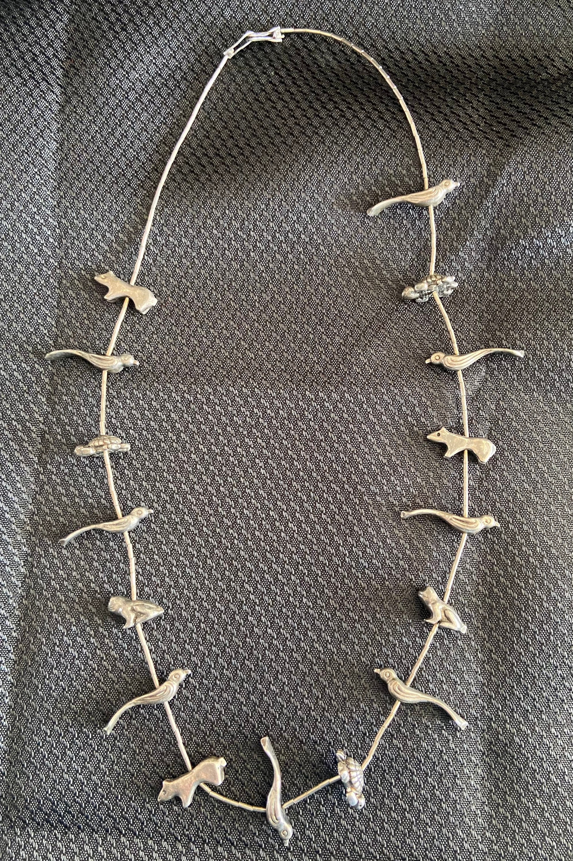 Vintage Native Sterling Silver Zuni Fetish Necklace - Etsy Hong Kong Vintage Native Sterling Silver Zuni Fetish Necklace - Etsy Hong Kong