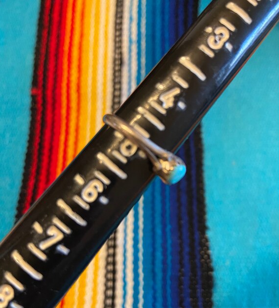 Silver and Turquoise Solitaire Ring - image 5