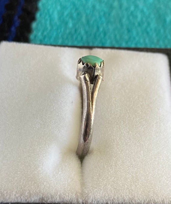 Silver and Turquoise Solitaire Ring - image 2