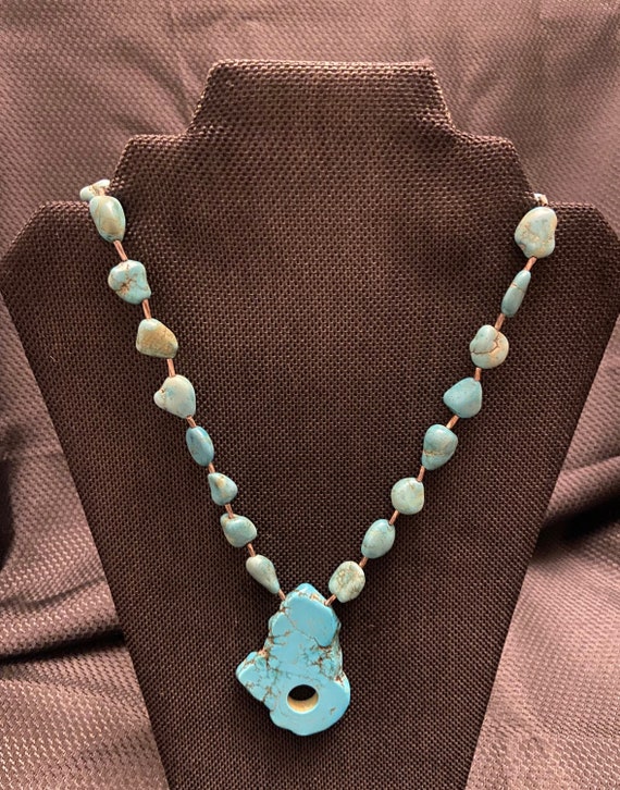 Chunky 2024 turquoise necklace