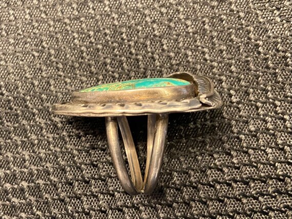 Silver and Turquoise Statement Ring - image 3