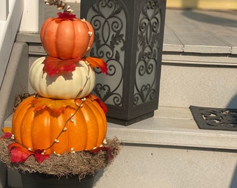 Pumpkin Topiary - Three Tier