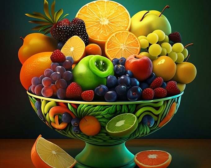 Fruit Bowl Digital Downloadable Art Etsy fruit-bowl-digital-downloadable-art-etsy
