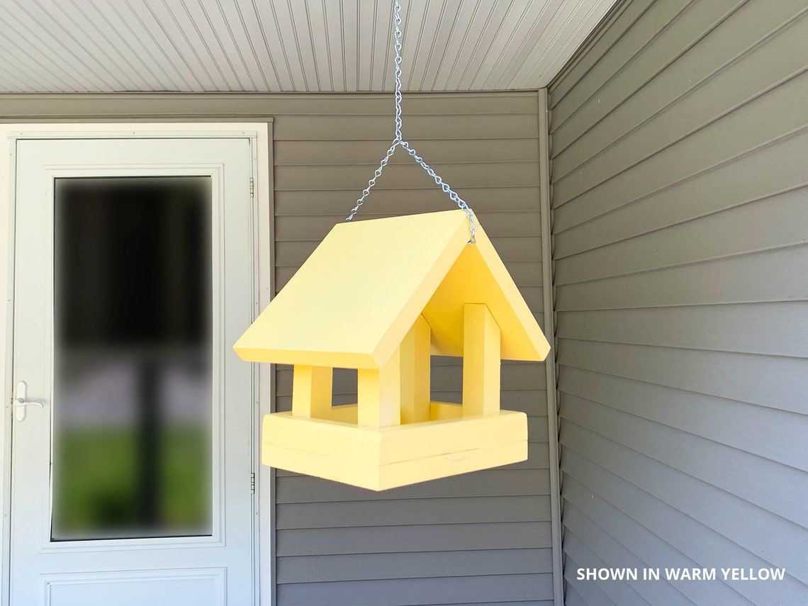 Wood Bird Feeder Hanging Tray Bird Feeder Outdoor Bird Etsy