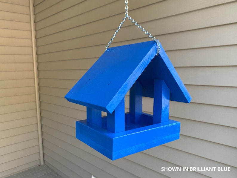 Wood Bird Feeder Hanging Tray Bird Feeder Outdoor Bird Etsy