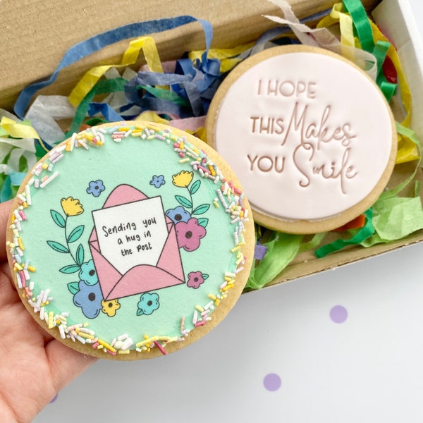 Hug Biscuit Gift Box | Hug Gift | Miss You | Letterbox Gift | Shortbread Cookies | Greetings Card | Personalised Gift