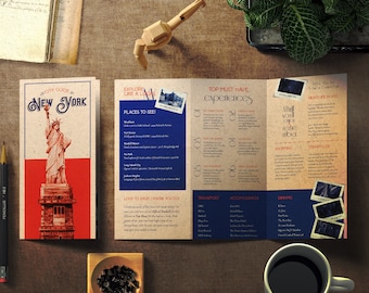 Vintage City Guide Broschüre Vorlage: Reisepaket (Digitaler Download)