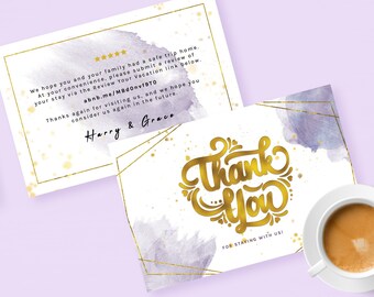 Airbnb Thank You Card: Review Request Postcard