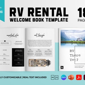 RV Rental Welcome Book Template: 18-Page Guide (Canva + InDesign)