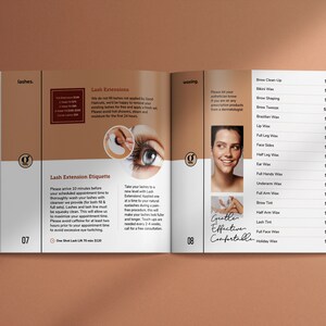 Shop Beauty Salon Menu Template | Services and Pricing Guide Template | Printable Services Menu Template