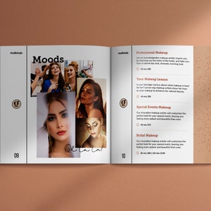 Beauty Salon Menu Template | Services and Pricing Guide Template | Printable Services Menu Template