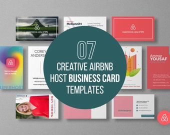 Airbnb Host Business Card Templates - Personal Business Card - Name Card Template - 7 Premium Designs