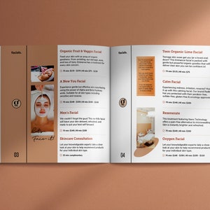 Beauty Salon Menu Template | Services and Pricing Guide Template | Printable Services Menu Template