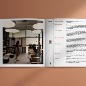 Shop Beauty Salon Menu Template | Services and Pricing Guide Template | Printable Services Menu Template