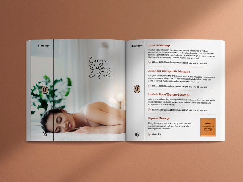 Download Beauty Salon Menu Template | Services and Pricing Guide Template | Printable Services Menu Template