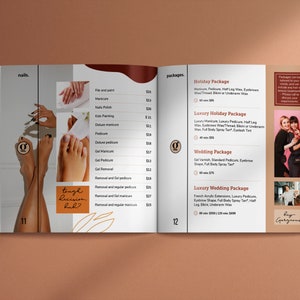 Download Beauty Salon Menu Template | Services and Pricing Guide Template | Printable Services Menu Template