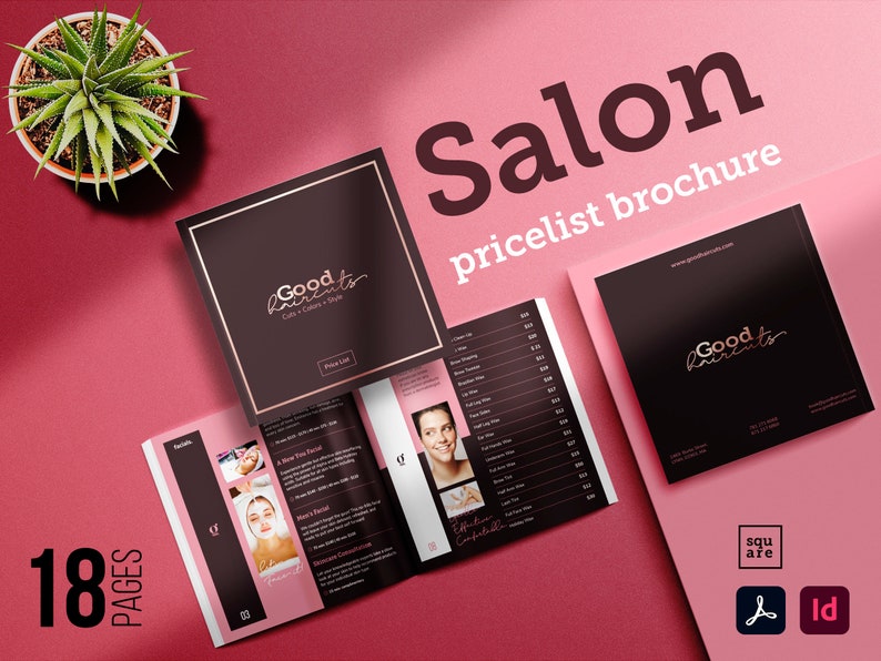Salon Menu Template Beauty Salon Price List Services and Etsy Australia