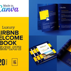 Luxury Airbnb Welcome Book Template | Luxury House Manual Template | Luxury Vacation Rental Guidebook Template | Airbnb Welcome Packet