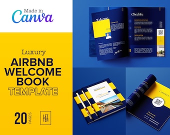 Luxury Airbnb Welcome Book Template: Vacation Rental Guide (Canva)