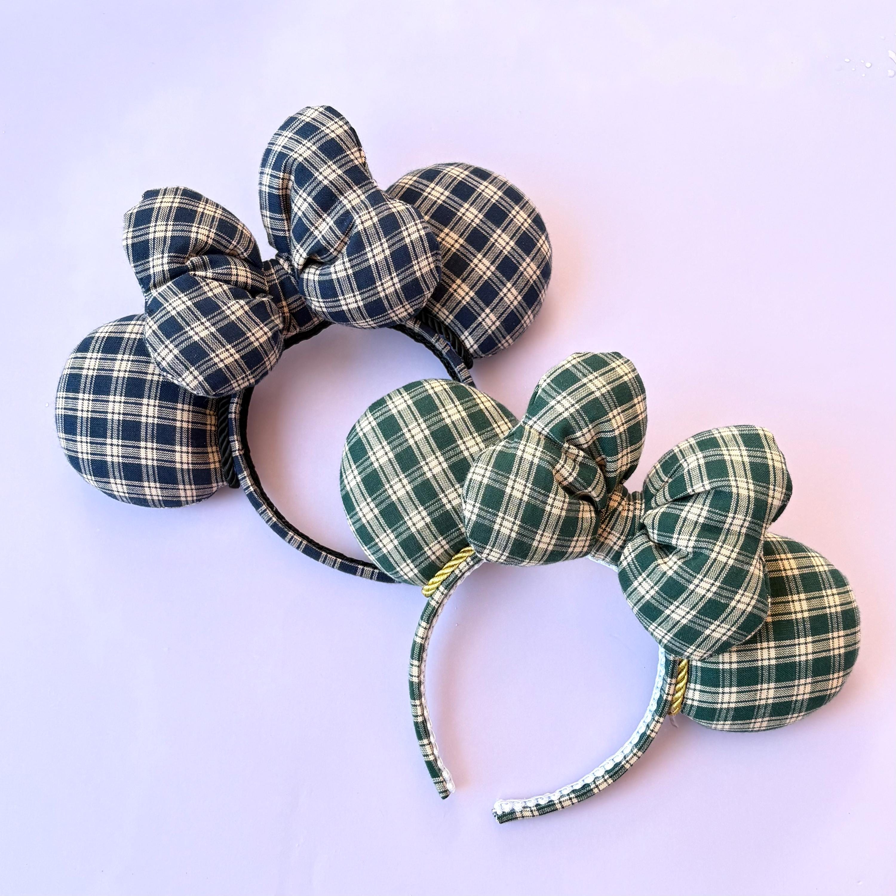 Green & White Checkered Pearl Mickey Ears il_fullxfull.6302361087_fs4i.jpg main image 3