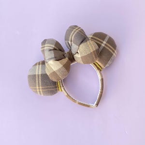 Tan Plaid Minnie Ears