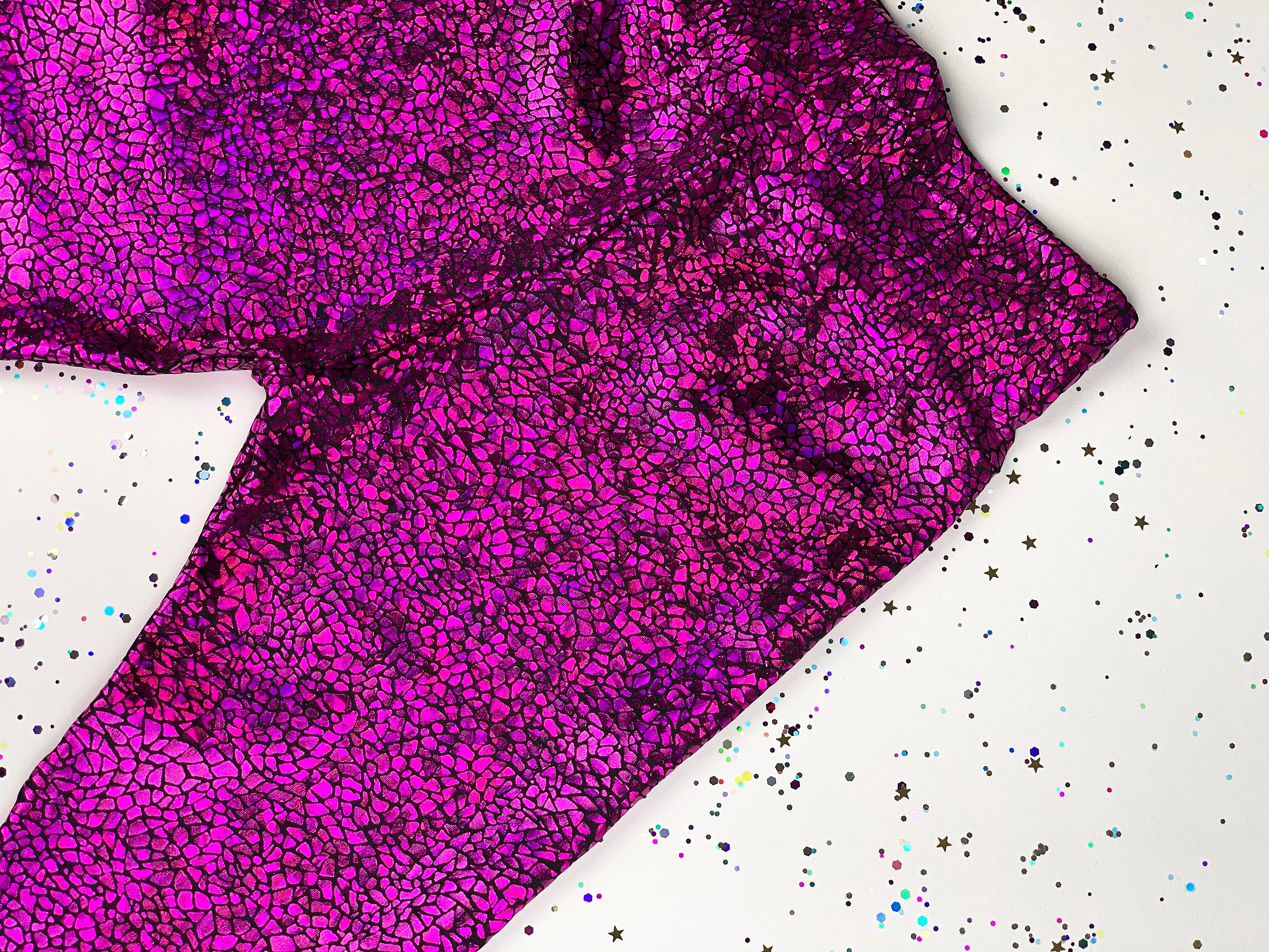 Kids Holographic Purple Leggings | D I S C O  B A B Y