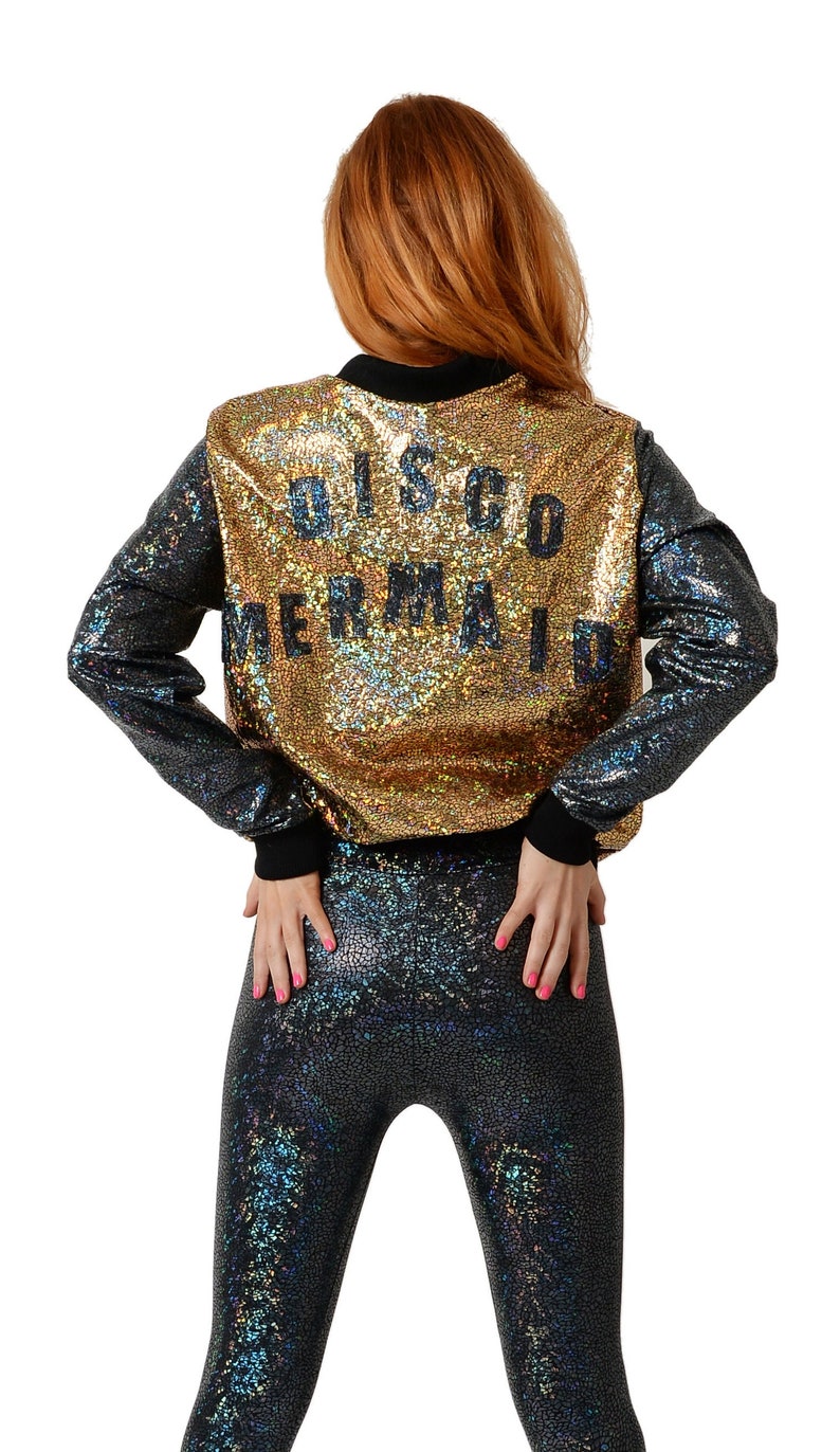 Unisex Holographic Custom Bomber Jacket image 8